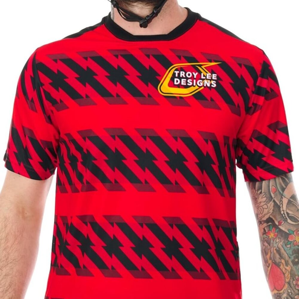Men's TLD Troy Lee Designs Skyline Registration Jersey Red NWT MTB shirt M SS